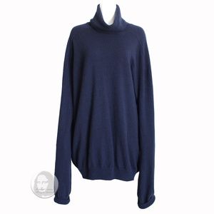 Margiela x H&M Oversized Sweater Limited Edition Blue Cashmere Turtleneck Size M